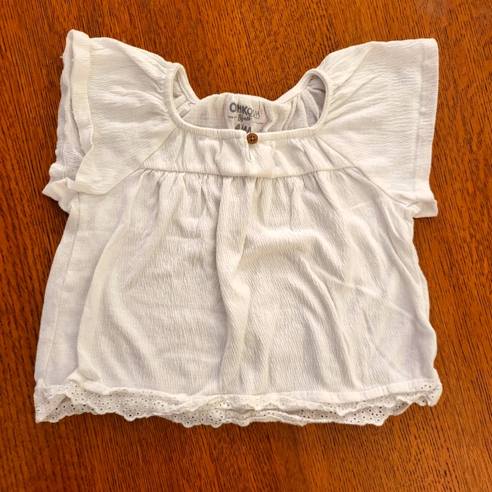 Oshkosh flutter sleeve blouse